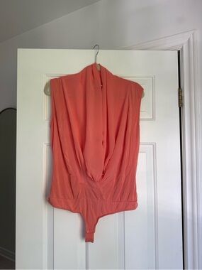 eva mendes for New York & Company Coral Draped Bodysuit